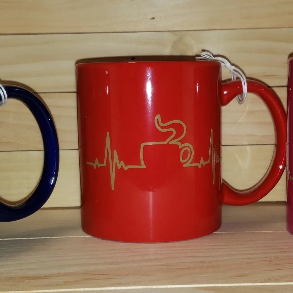 Coffee Heartbeat Coffee Mugs